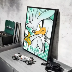 Plakat Sonic - kolorowa grafika do pokoju dziecięcego Czarny4