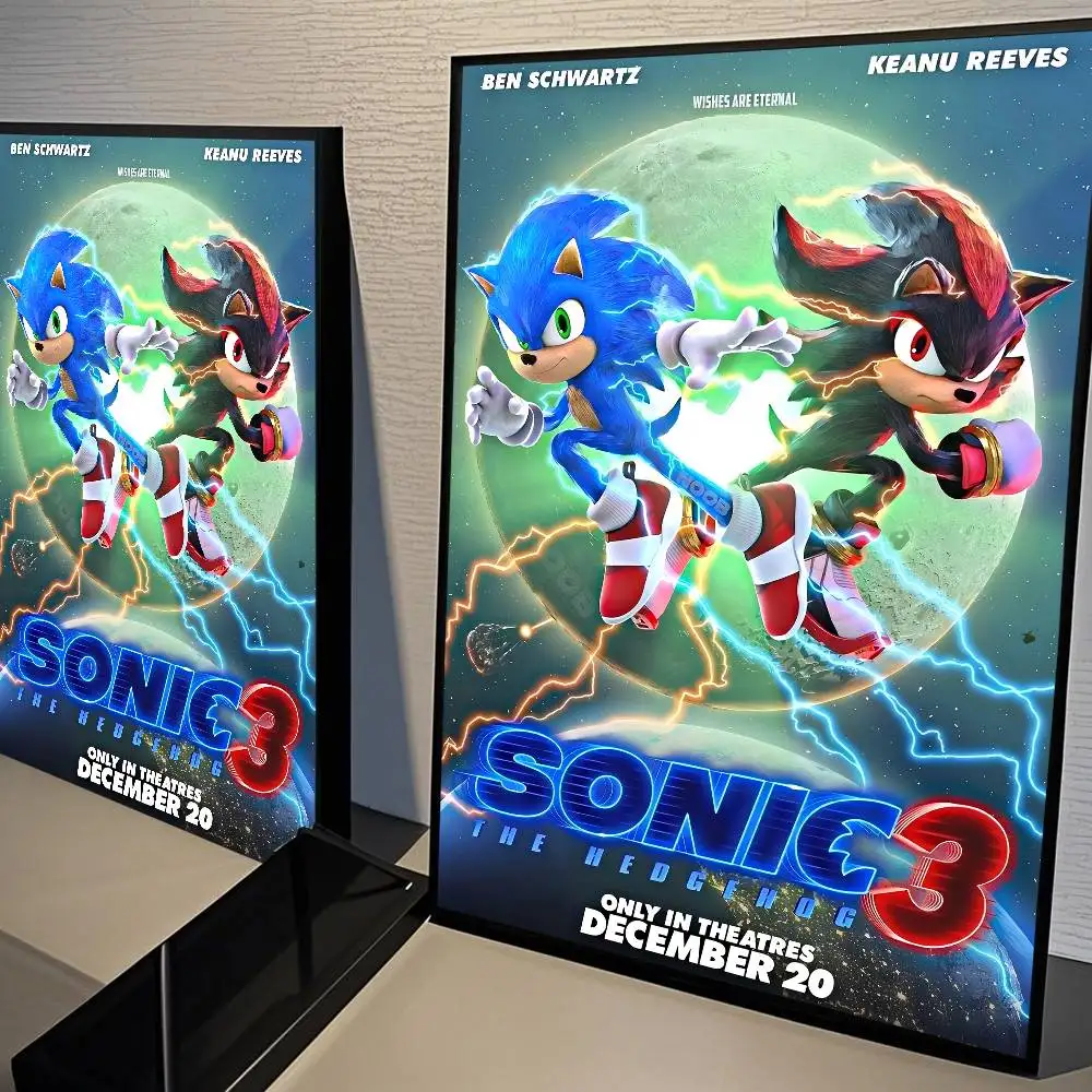 Plakat Sonic - klasyczna grafika filmowa Wzór 6