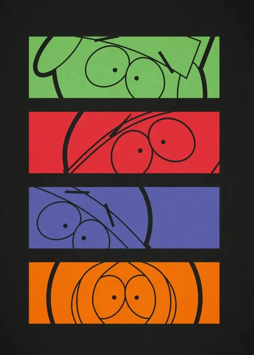 Plakat z bohaterami South Park Wzór 10