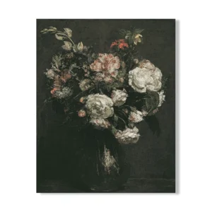 Plakat sowa - nastrojowy dark academia z motylami Wzór 1