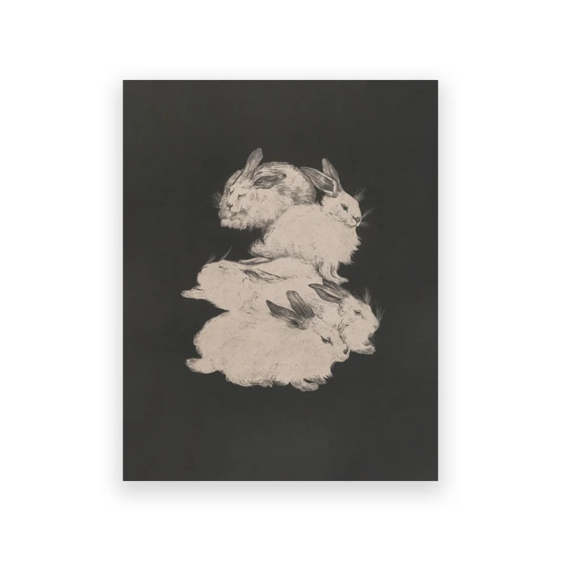 Plakat sowa - nastrojowy dark academia z motylami Wzór 8