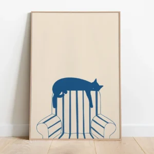 Plakat śpiące koty - minimalistyczna grafika Wielo