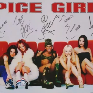 Spice Girls - plakat muzyczny w stylu lat 90. Wzór 1