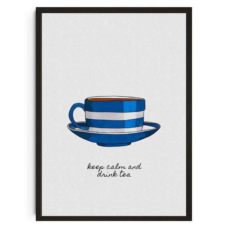 Sprzęty kuchenne - nordycki plakat do kuchni Jasnoszary