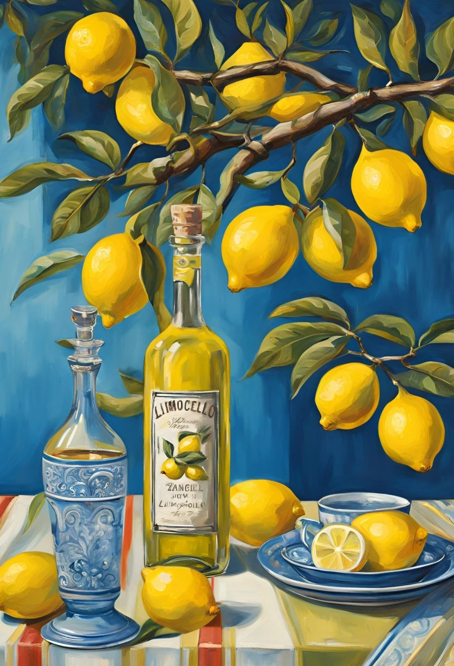 Plakat śródziemnomorski Amalfi z cytryną By 1