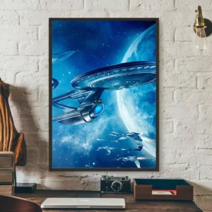 Plakat Star Trek - klasyczny plakat filmowy Biały