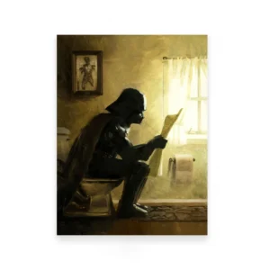 Plakat Star Wars do łazienki - zabawny Darth Vader Wzór 1