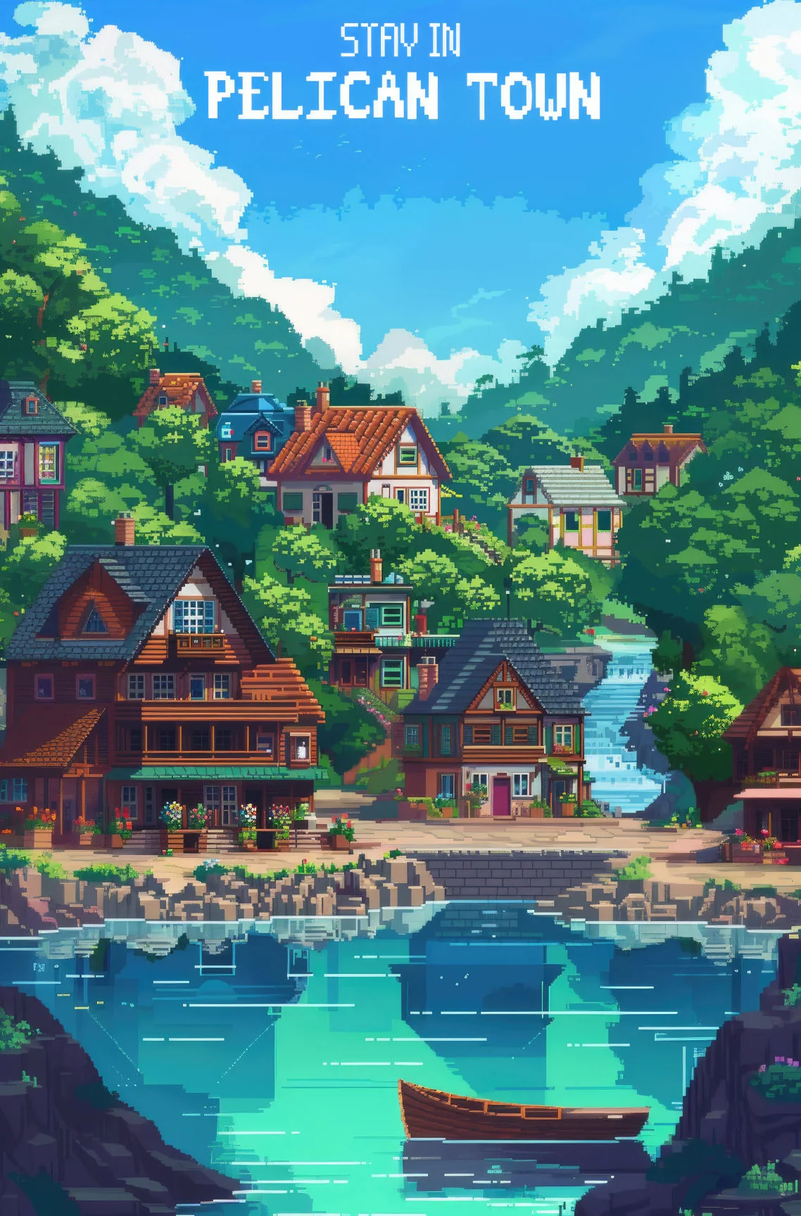 Plakat Stardew Valley zimowy las Nn 15