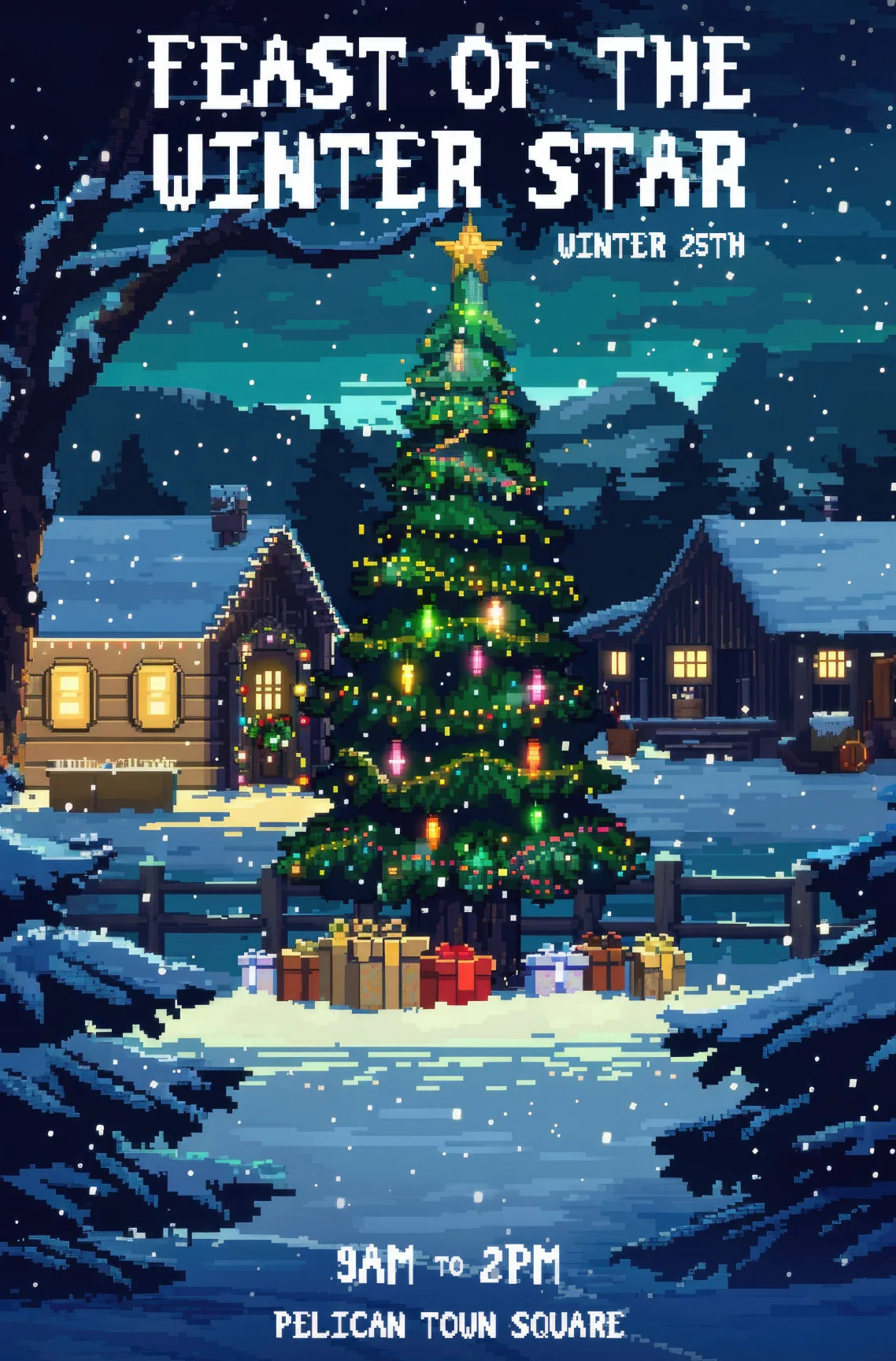 Plakat Stardew Valley zimowy las Nn 5
