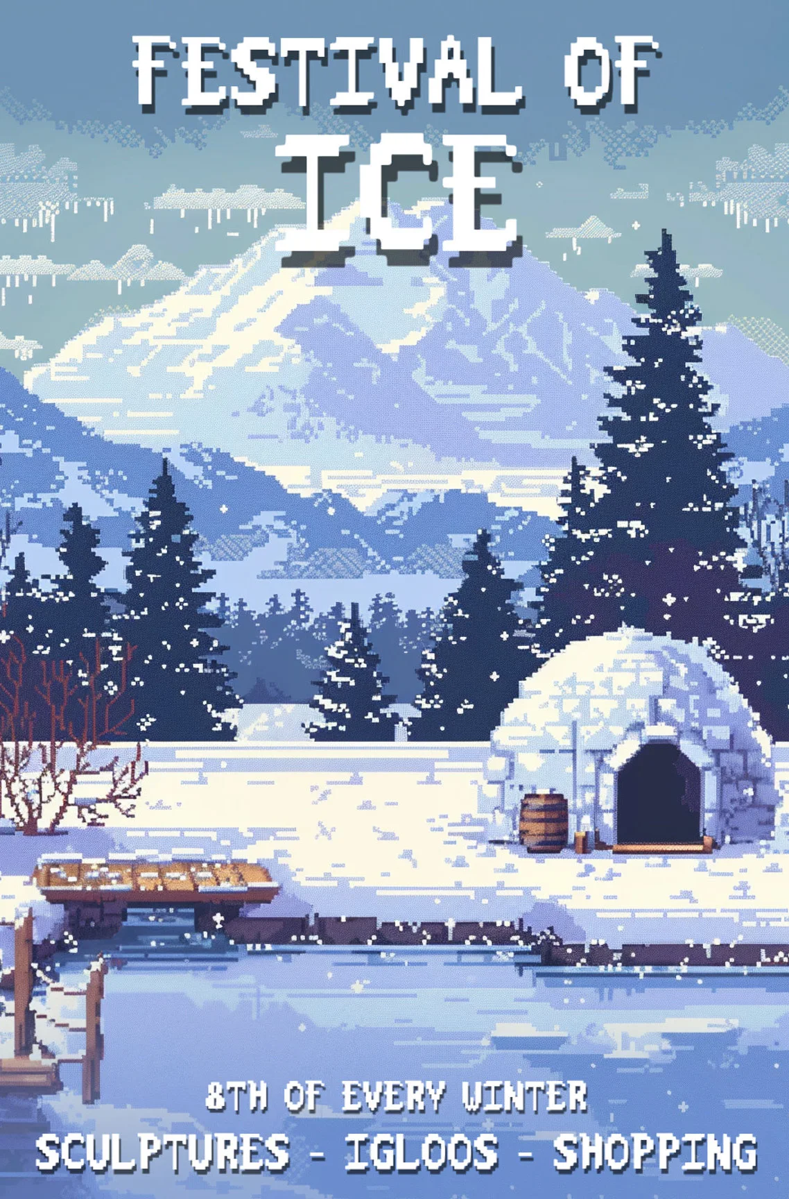 Plakat Stardew Valley zimowy las Nn 6