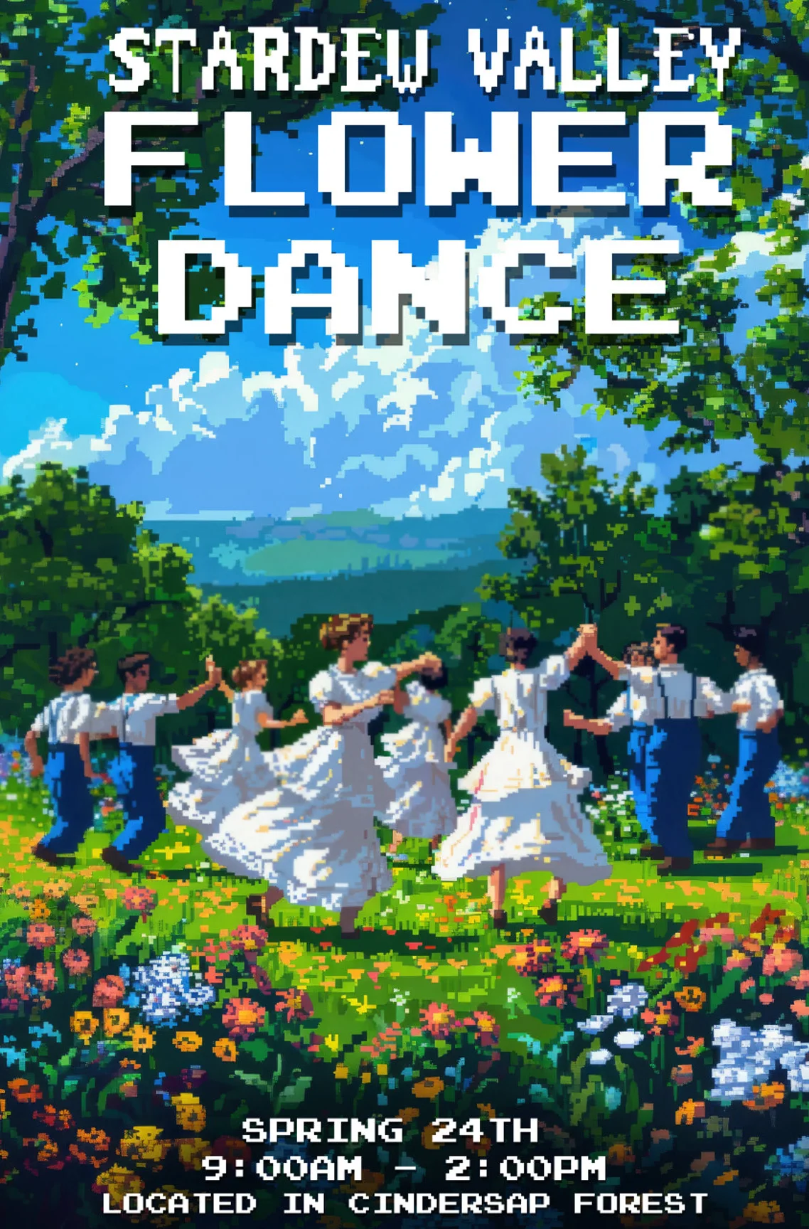 Plakat Stardew Valley zimowy las Nn 7