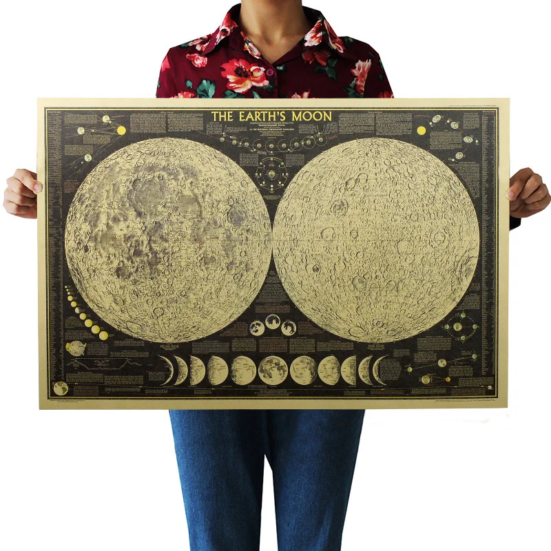 Plakat stare mapy świata - vintage na papierze kraft Szary