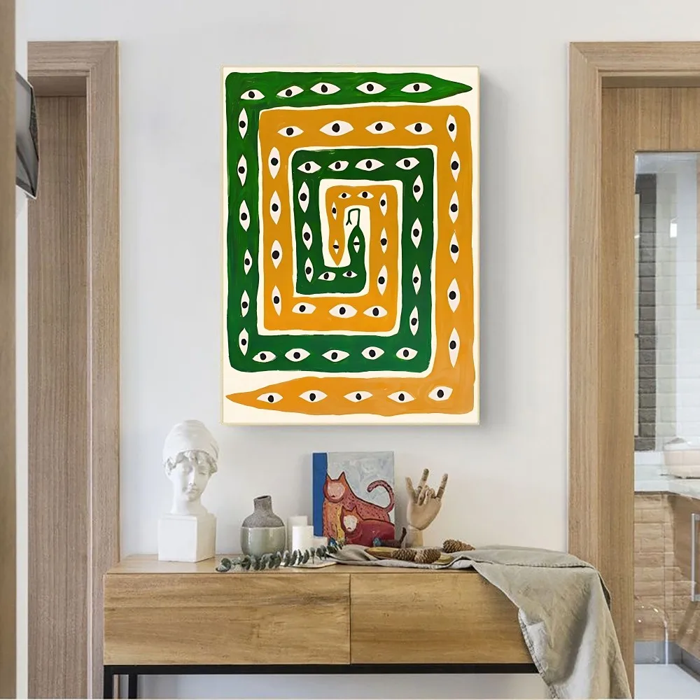 Plakat Starożytny Egipt Vintage Abstrakcja Czerwony