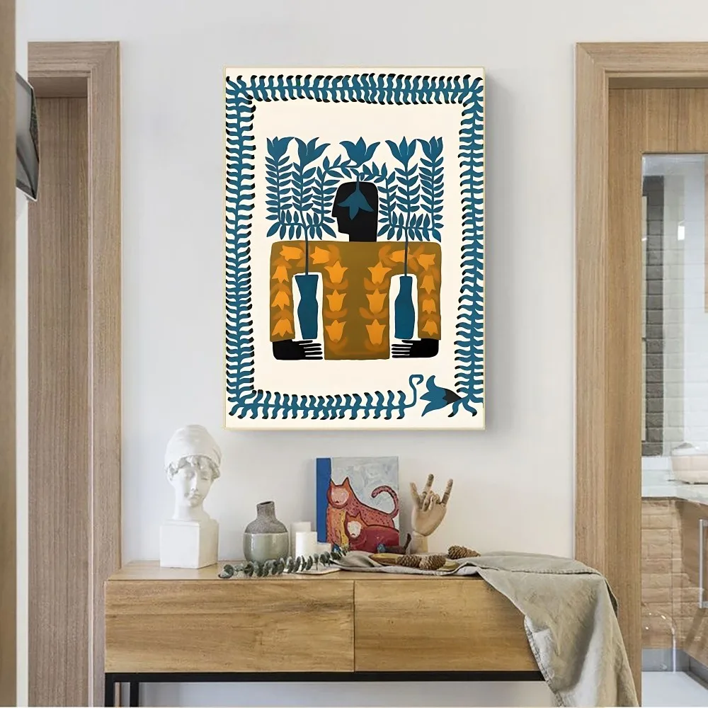 Plakat Starożytny Egipt Vintage Abstrakcja Niebieski