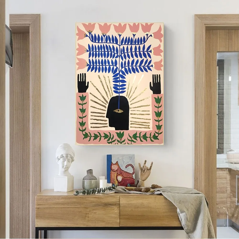 Plakat Starożytny Egipt Vintage Abstrakcja Różowy
