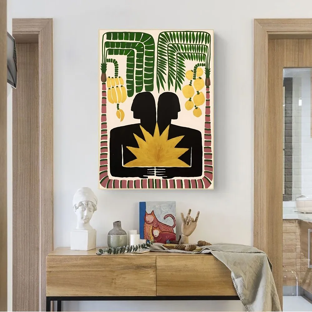 Plakat Starożytny Egipt Vintage Abstrakcja Srebrny