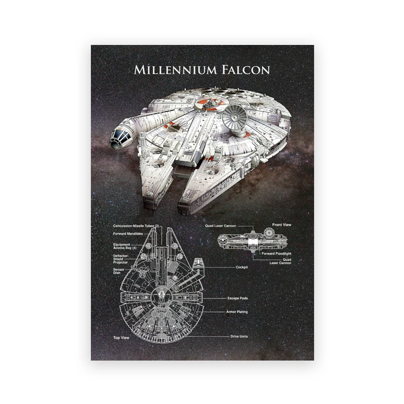 Plakat statki kosmiczne science fiction Wzór 2