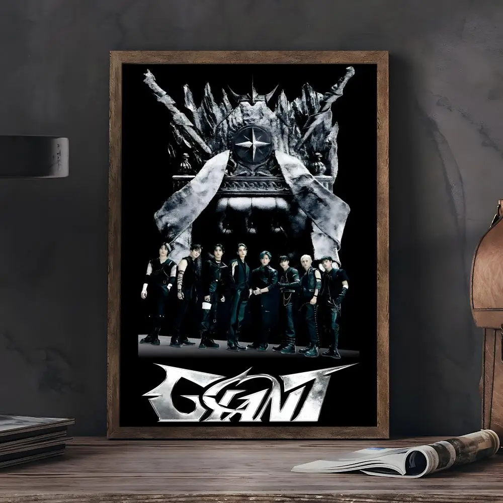 Plakat Stray Kids K-pop – estetyczna grafika anime Czarny3