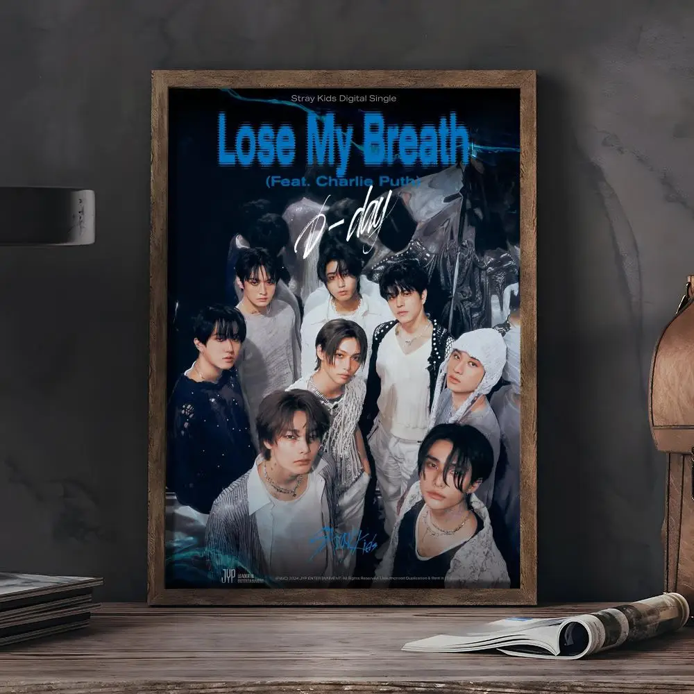 Plakat Stray Kids K-pop – estetyczna grafika anime Czarny6