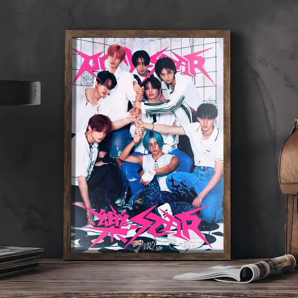 Plakat Stray Kids K-pop - estetyczna grafika anime Czarny10