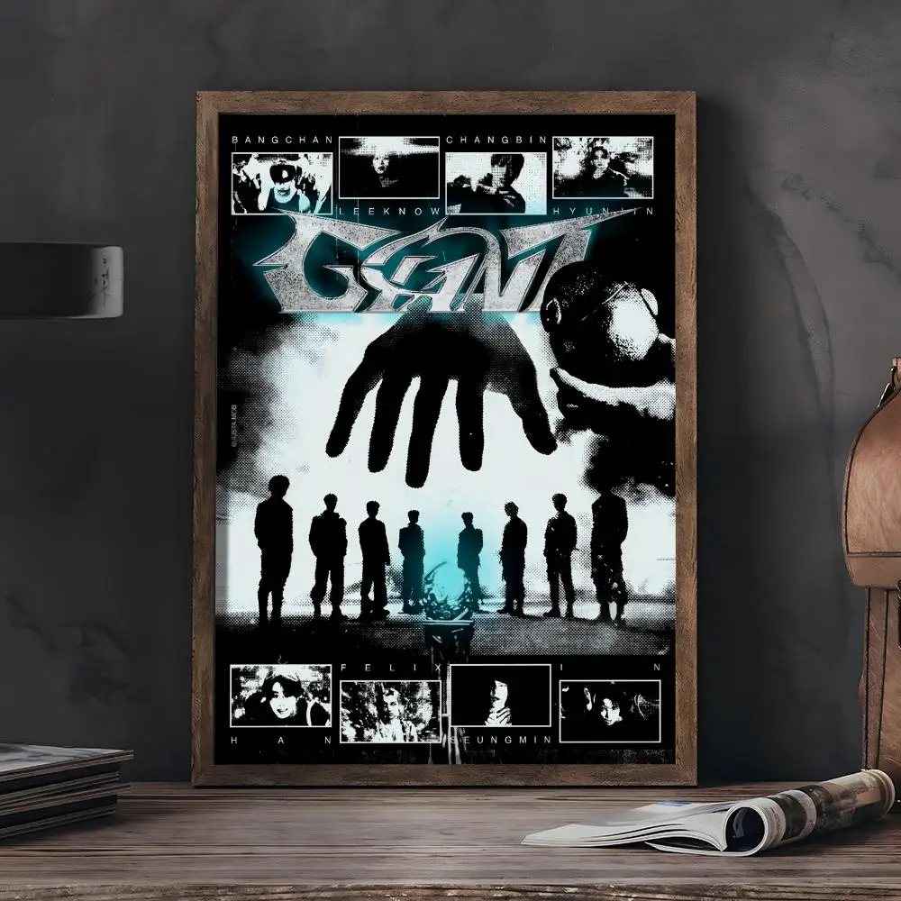 Plakat Stray Kids K-pop - estetyczna grafika anime Czarny12