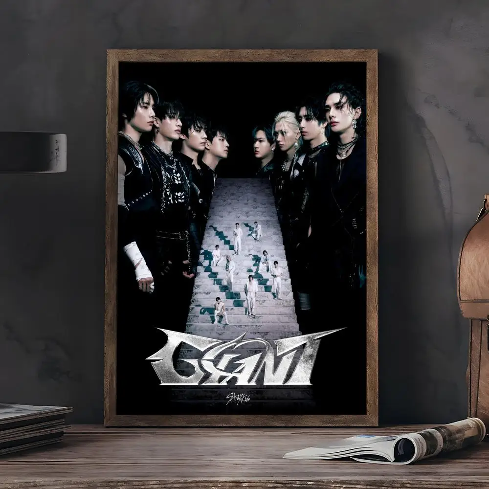 Plakat Stray Kids K-pop - estetyczna grafika anime Czarny2