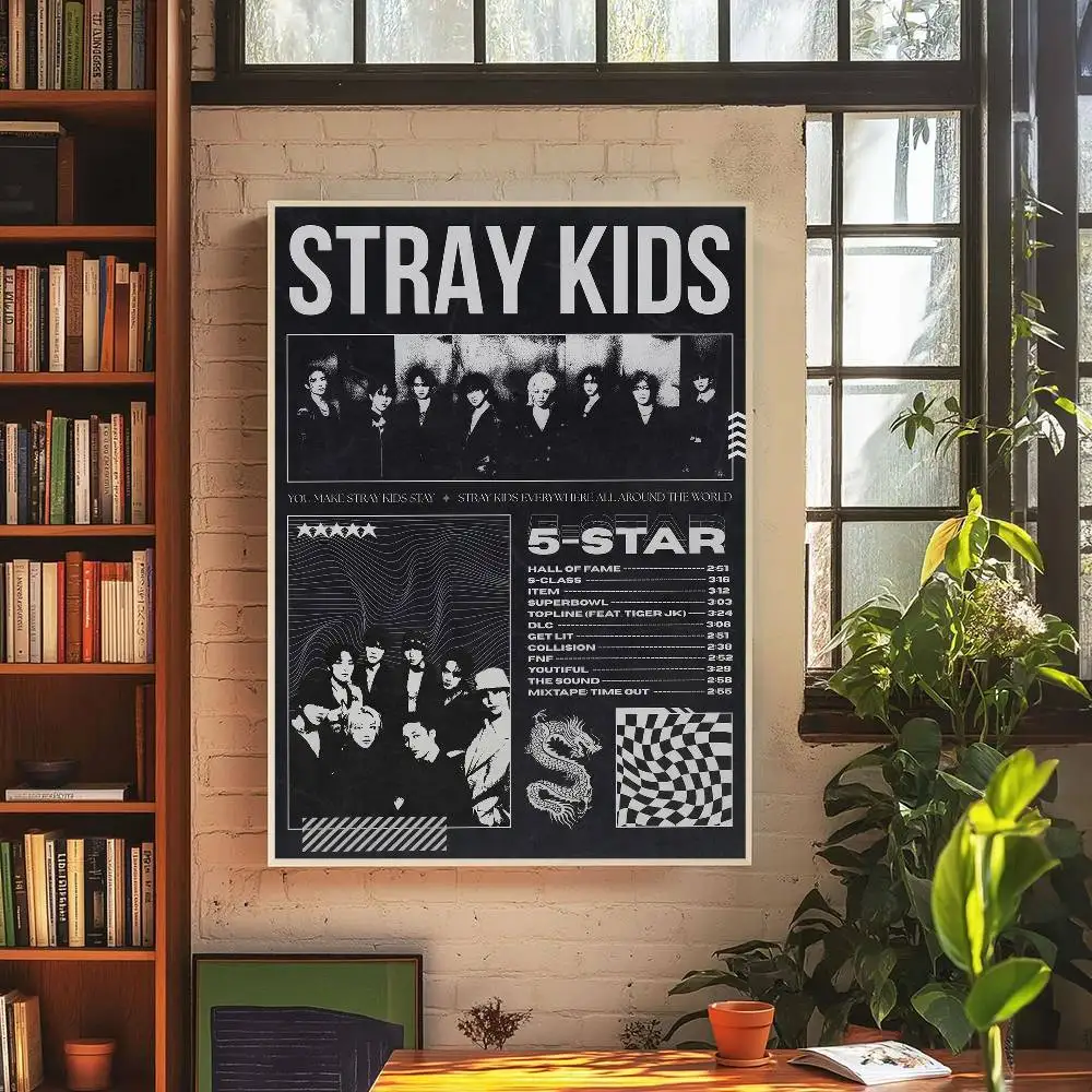 Plakat Stray Kids - K-pop retro Wzór 4