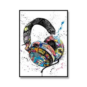 Plakat street art - graffiti, perfumy i sport Wzór 1