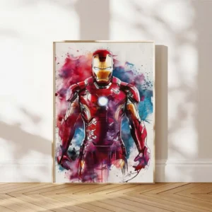Plakat superbohaterowie Marvel - akwarelowa grafika Wzór 1