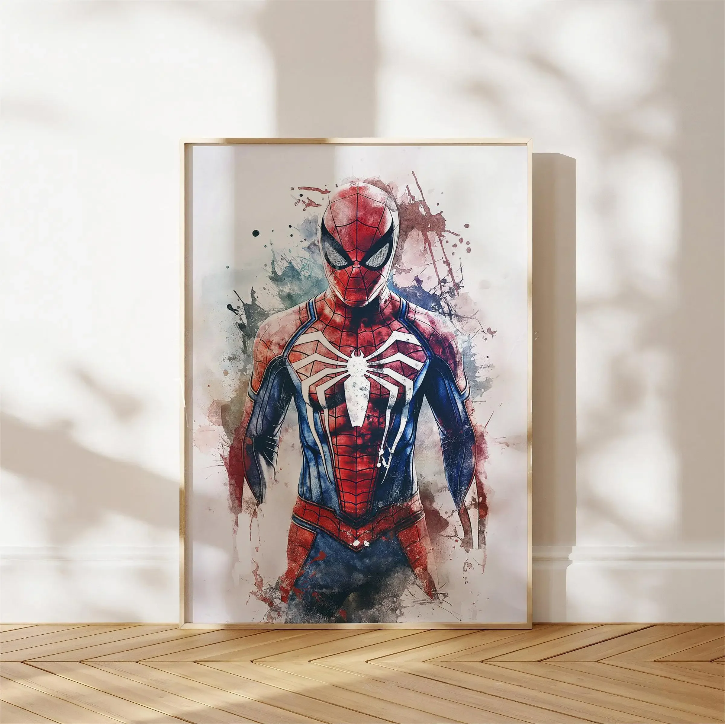 Plakat superbohaterowie Marvel - akwarelowa grafika Wzór 3