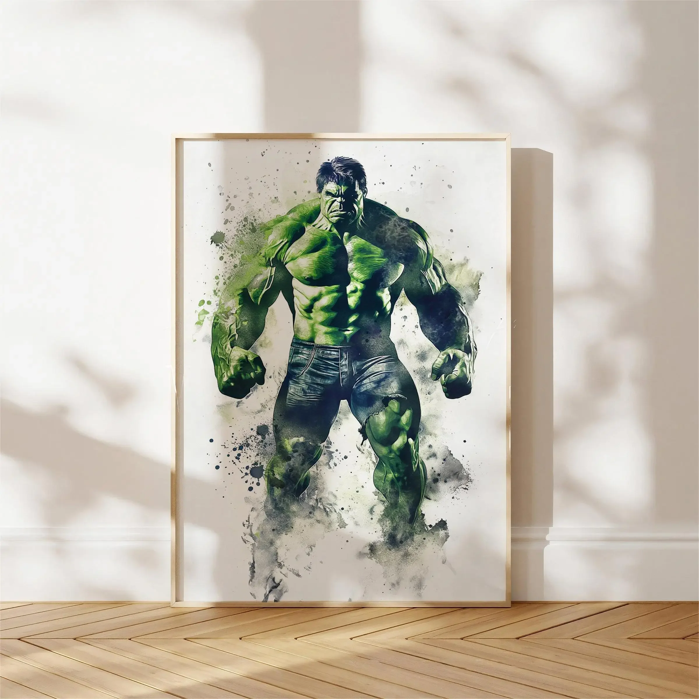 Plakat superbohaterowie Marvel - akwarelowa grafika Wzór 4