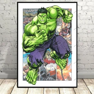 Plakat superbohaterowie na ścianę dziecięcą Burgundia