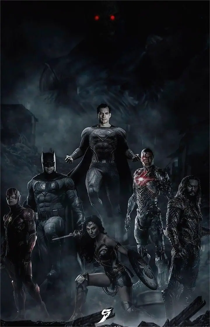Superman i Batman - plakat Liga Sprawiedliwości DC Burgundia