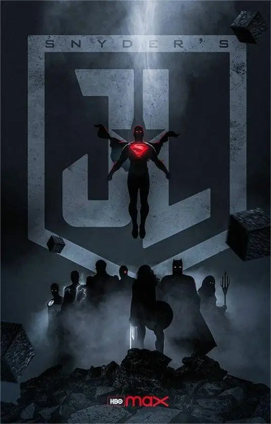 Superman i Batman - plakat Liga Sprawiedliwości DC Granatowy
