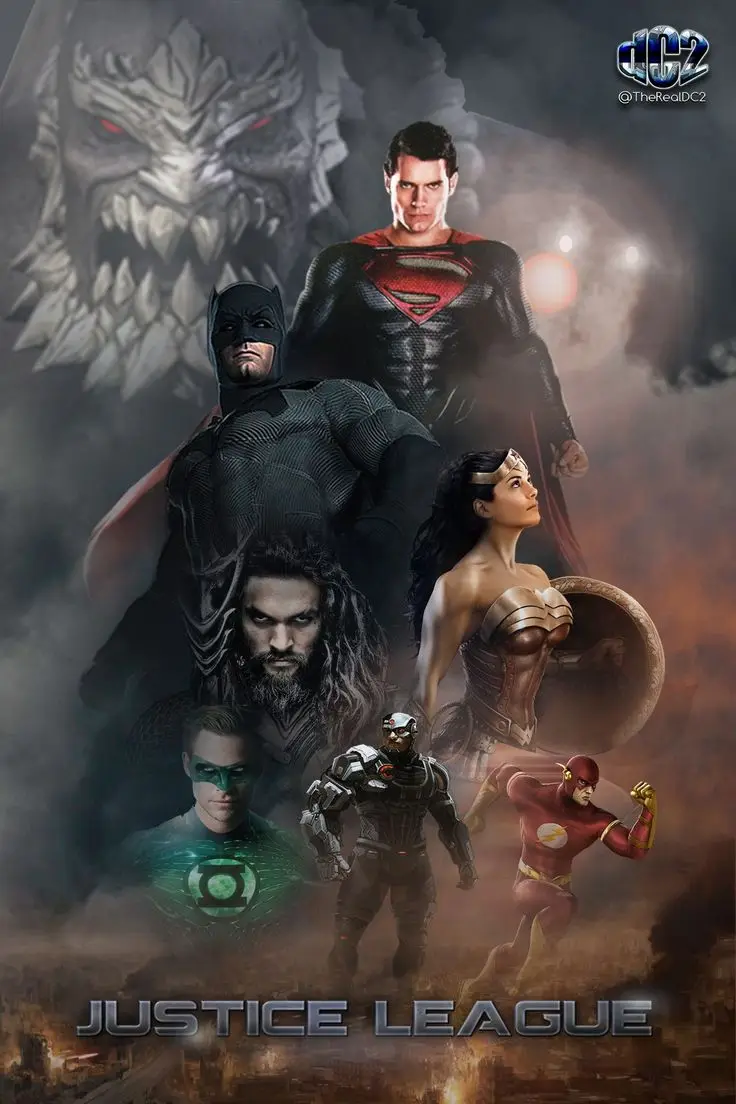 Superman i Batman - plakat Liga Sprawiedliwości DC Niebieski