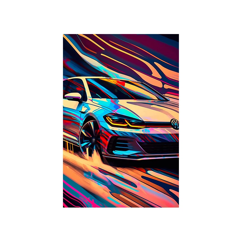 Plakat supersamochód graffiti abstrakcja Wzór 2