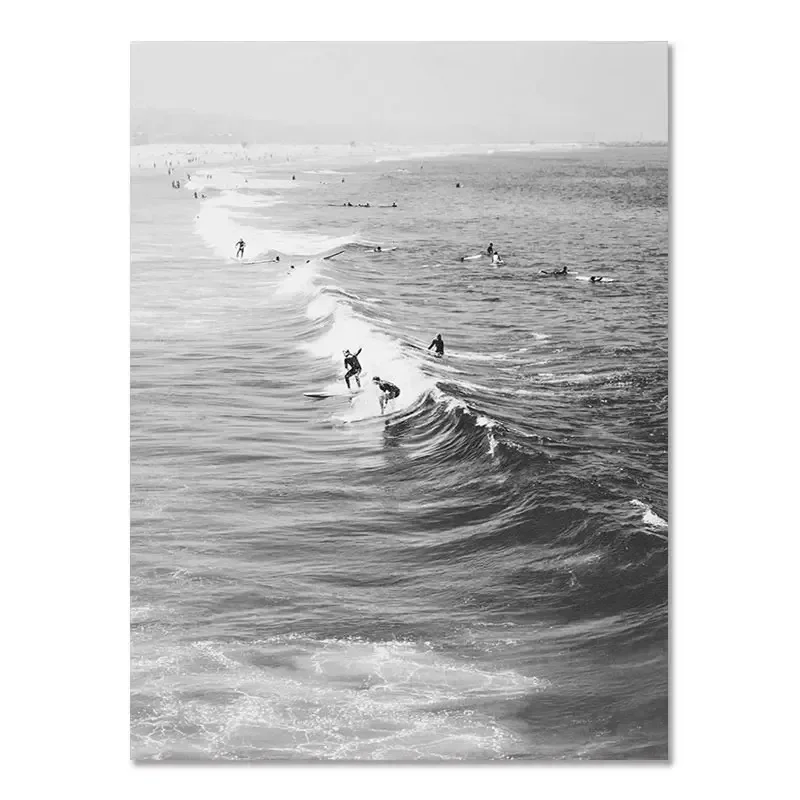 Surfing i kamper - plakat plażowy na ścianę Wzór 5