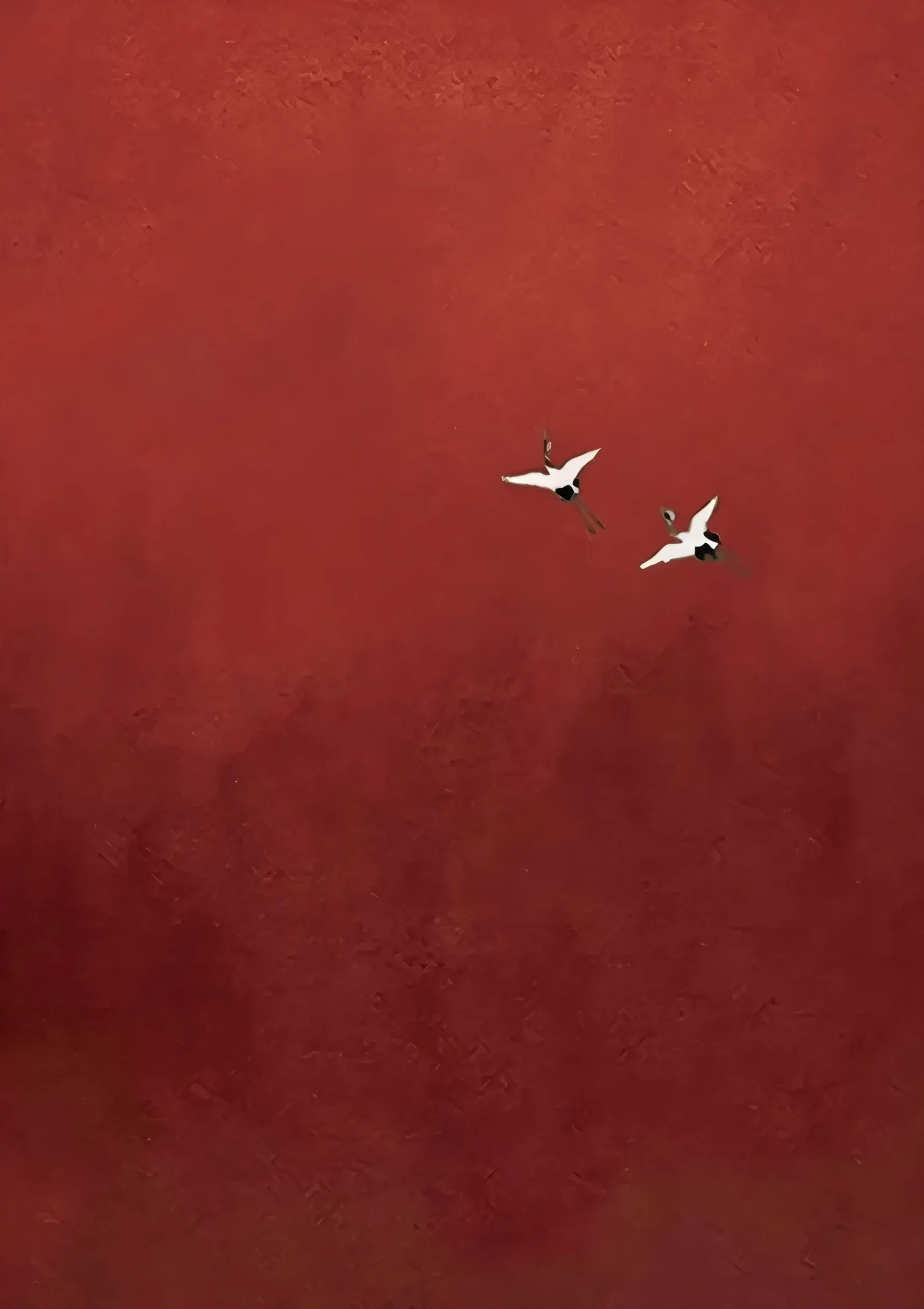 Surrealistyczne niebo z czaplą – minimalistyczny plakat Czarny
