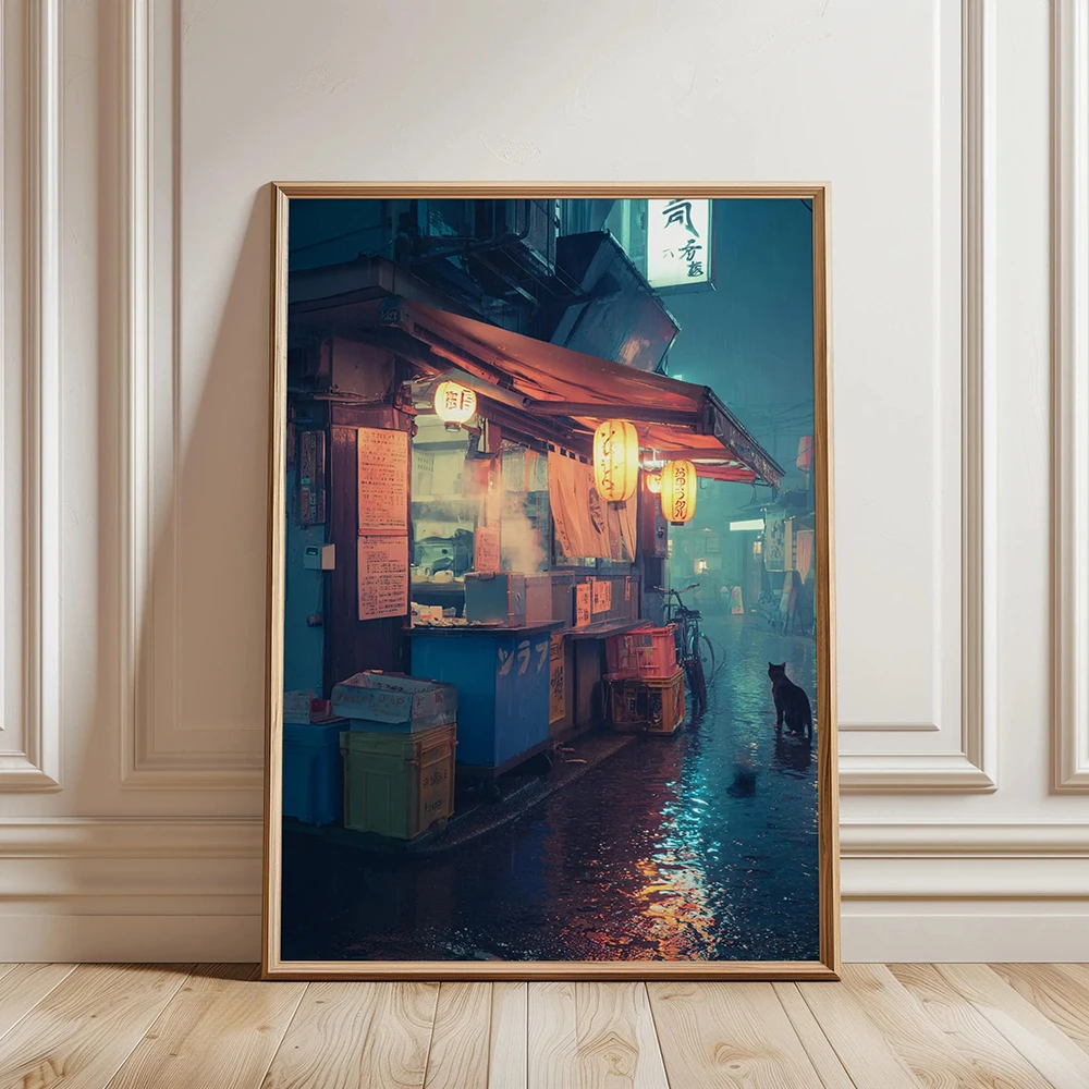 Plakat sushi bar - retro japońska grafika do jadalni Biały