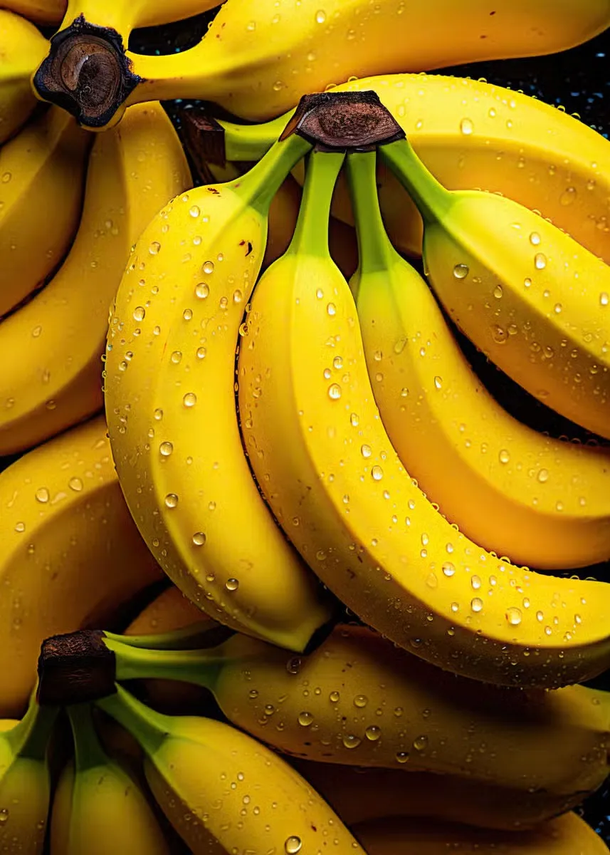 Świeże owoce - truskawka i banan Zielony