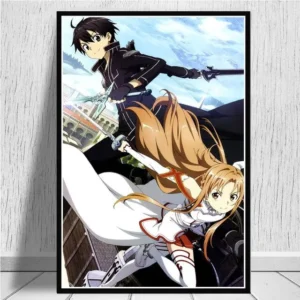 Plakat Sword Art Online - Kirito i Asuna Wzór 1