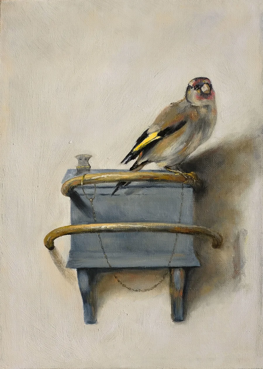 Plakat szczygieł Carel Fabritius reprodukcja Wzór 1