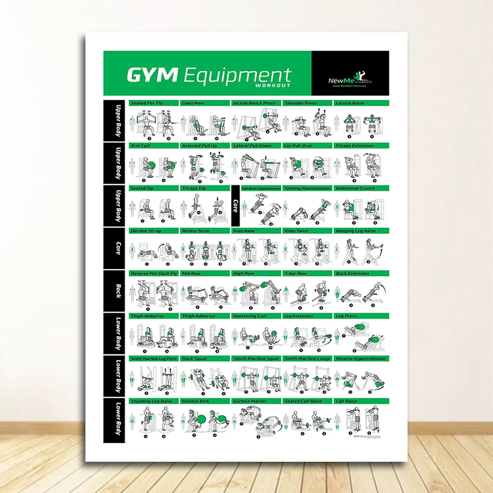 Plakat tablica treningowa z hantlami żółty