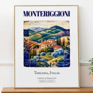 Plakat Taormina Sycylia pomarańcze Wzór 1
