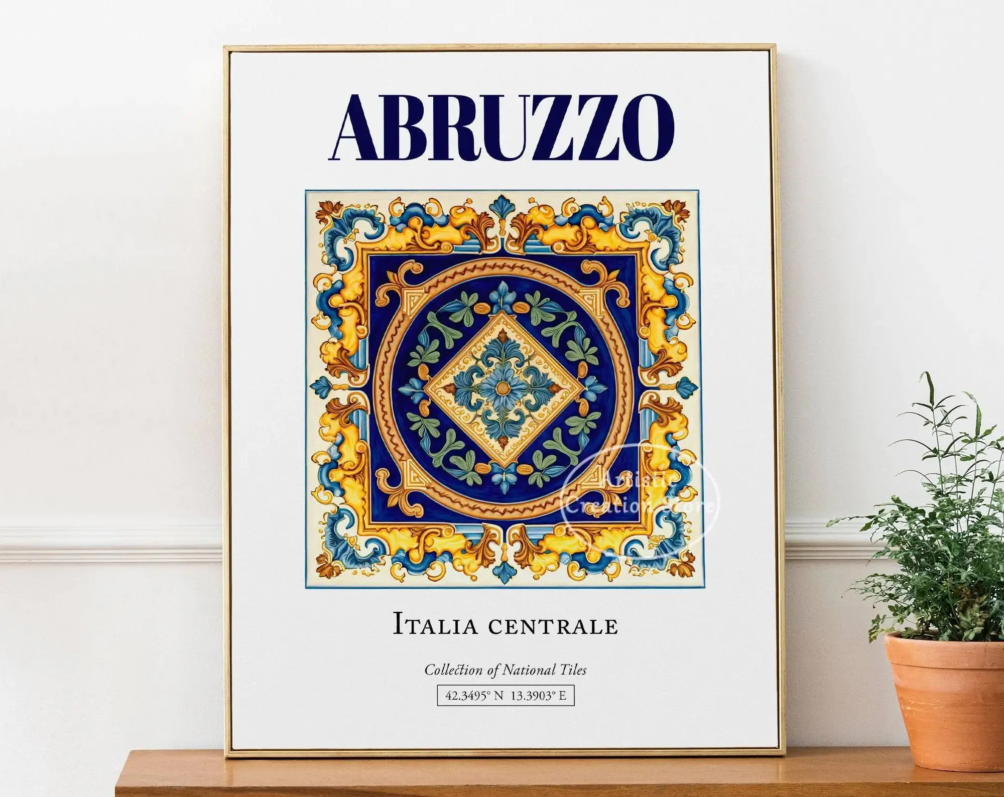 Plakat Taormina Sycylia pomarańcze Wzór 2