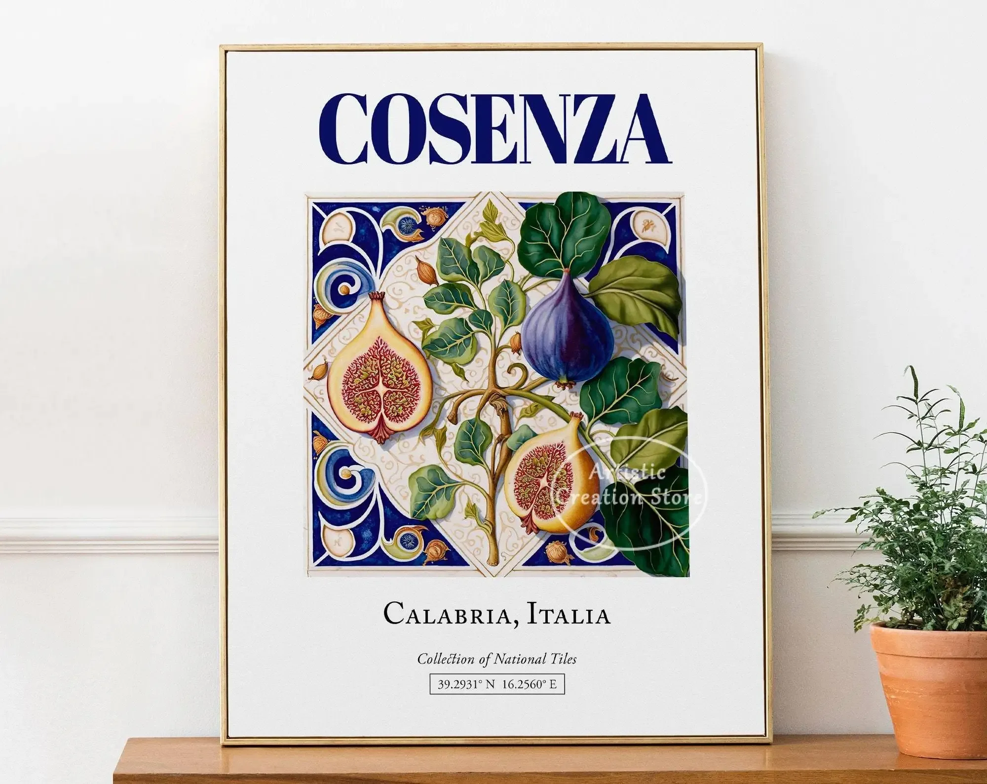 Plakat Taormina Sycylia pomarańcze Wzór 6