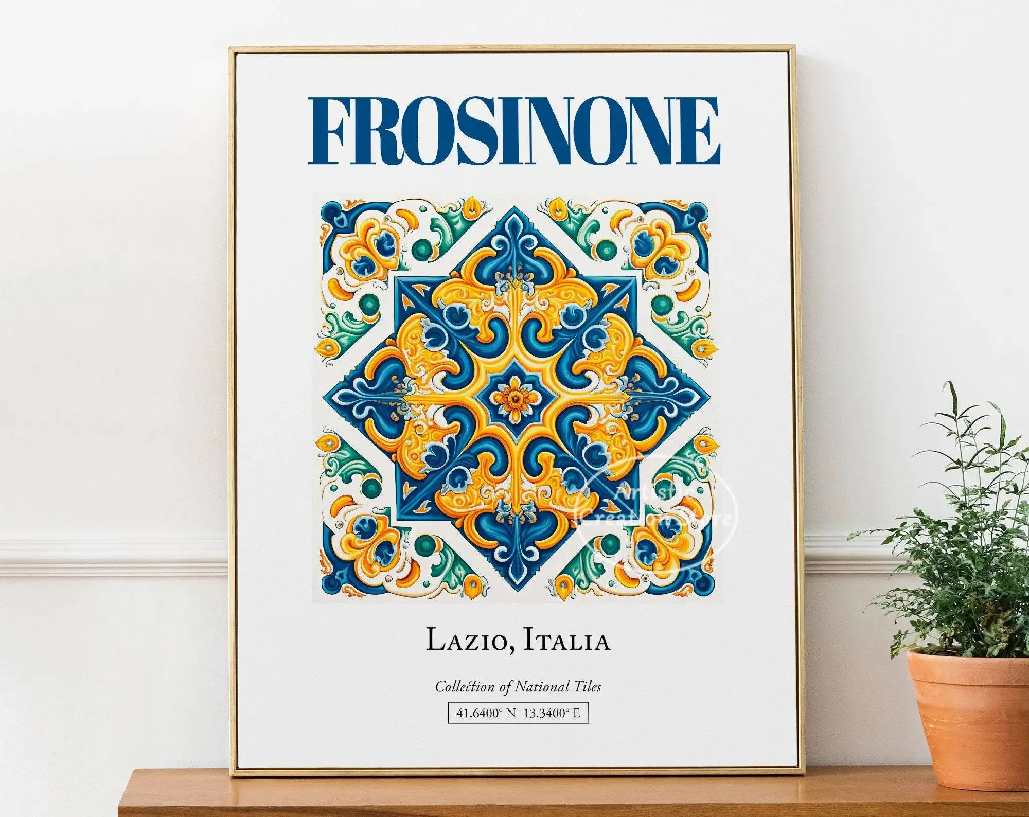 Plakat Taormina Sycylia z pomarańczami Wzór 9