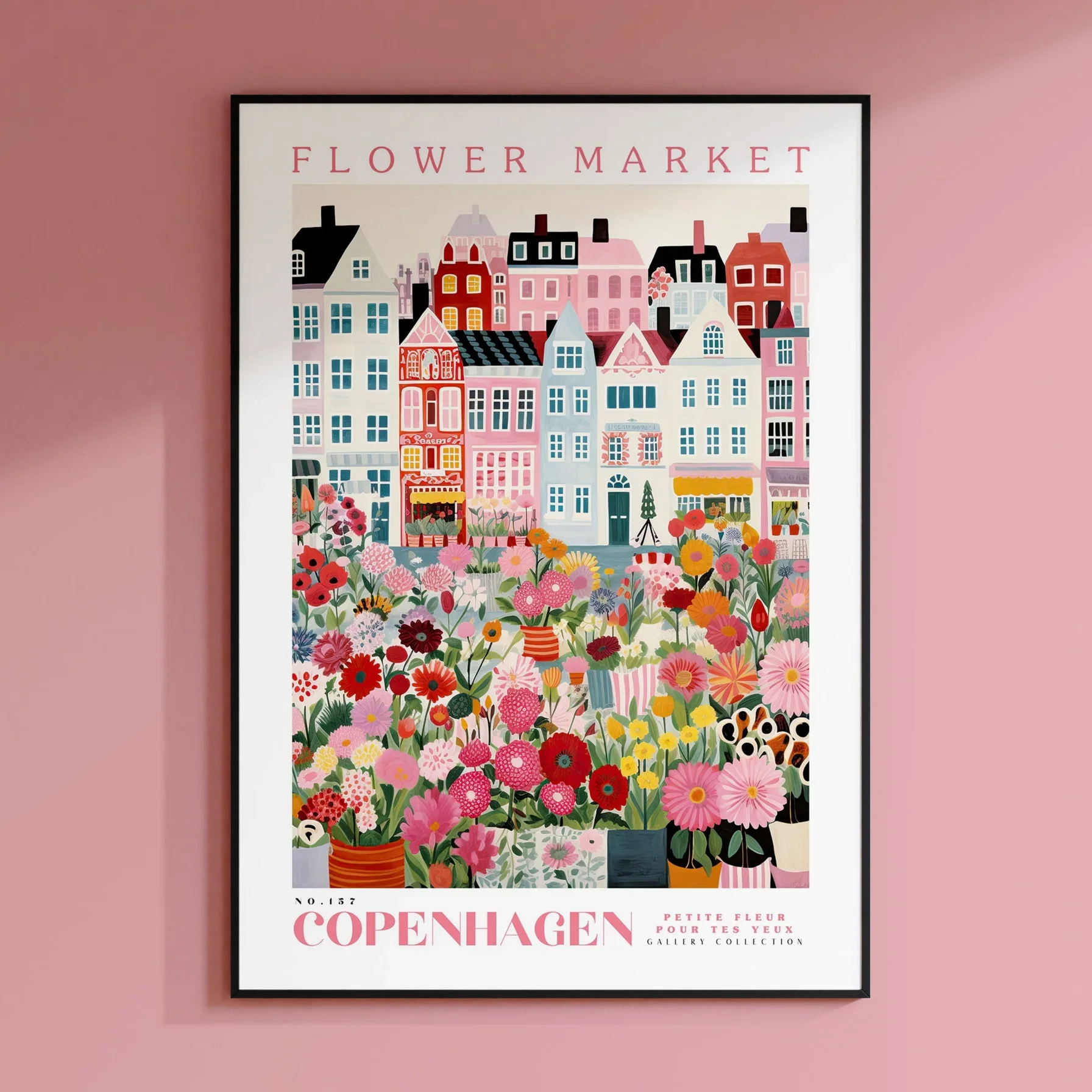 Plakat targ kwiatowy w Amsterdamie Wzór 3