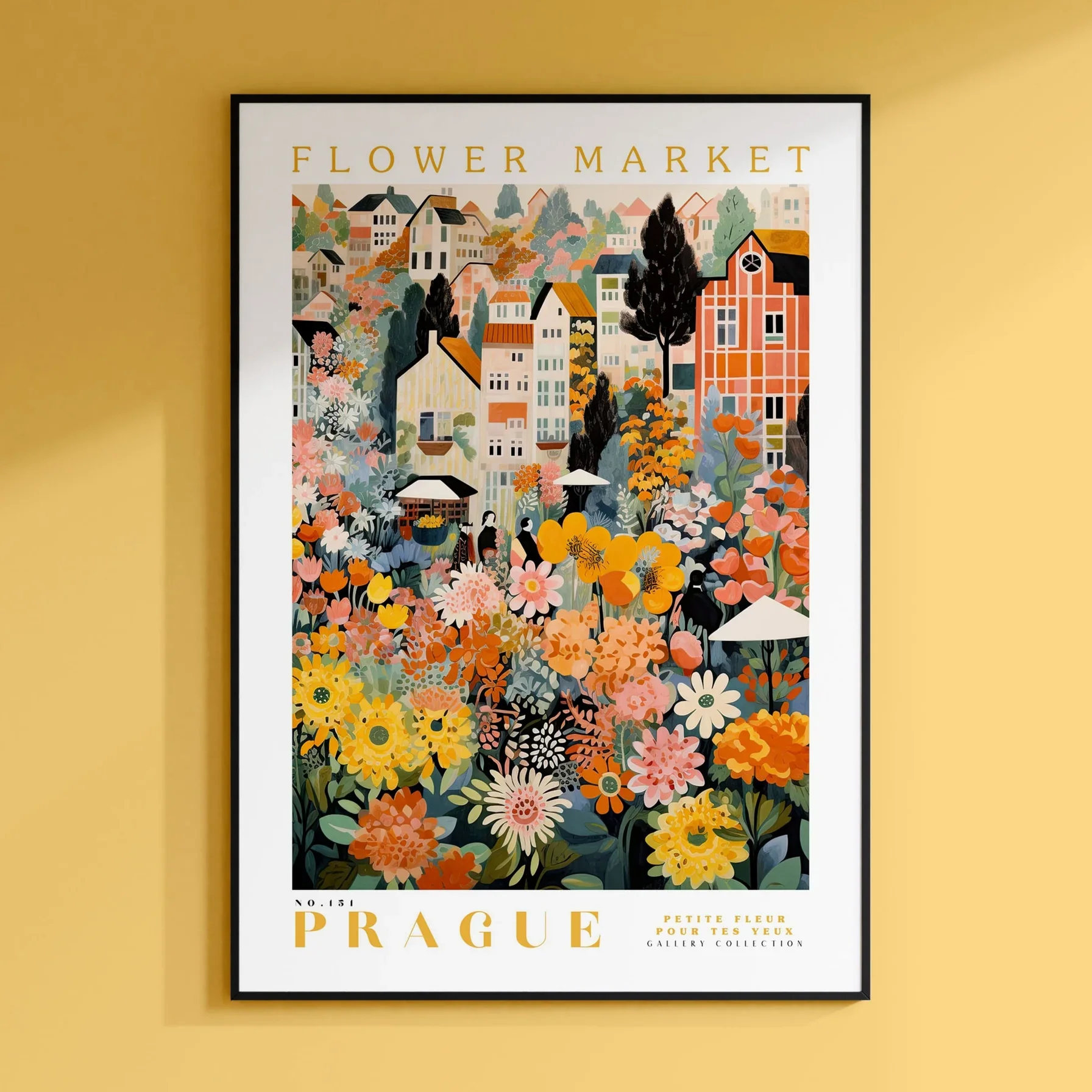 Plakat targ kwiatowy w Amsterdamie Wzór 4