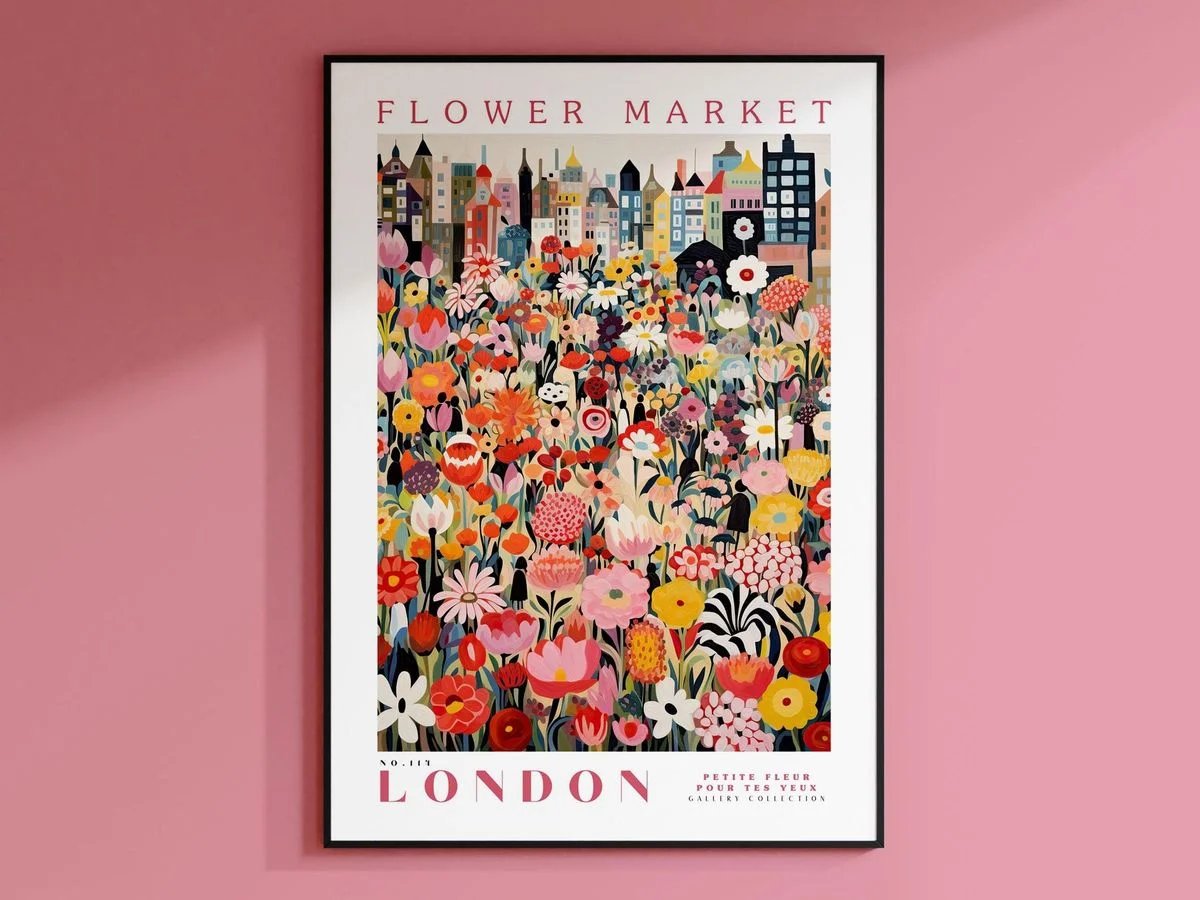 Plakat targ kwiatowy w Amsterdamie Wzór 7